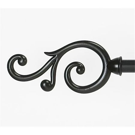 Achim Importing Achim Rdmdly2848 - Buono Rod And Finial Set - Medley - Black - 28-48 Inches RDMDLY2848